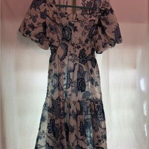 Sunday Blue Floral Midi Dress
